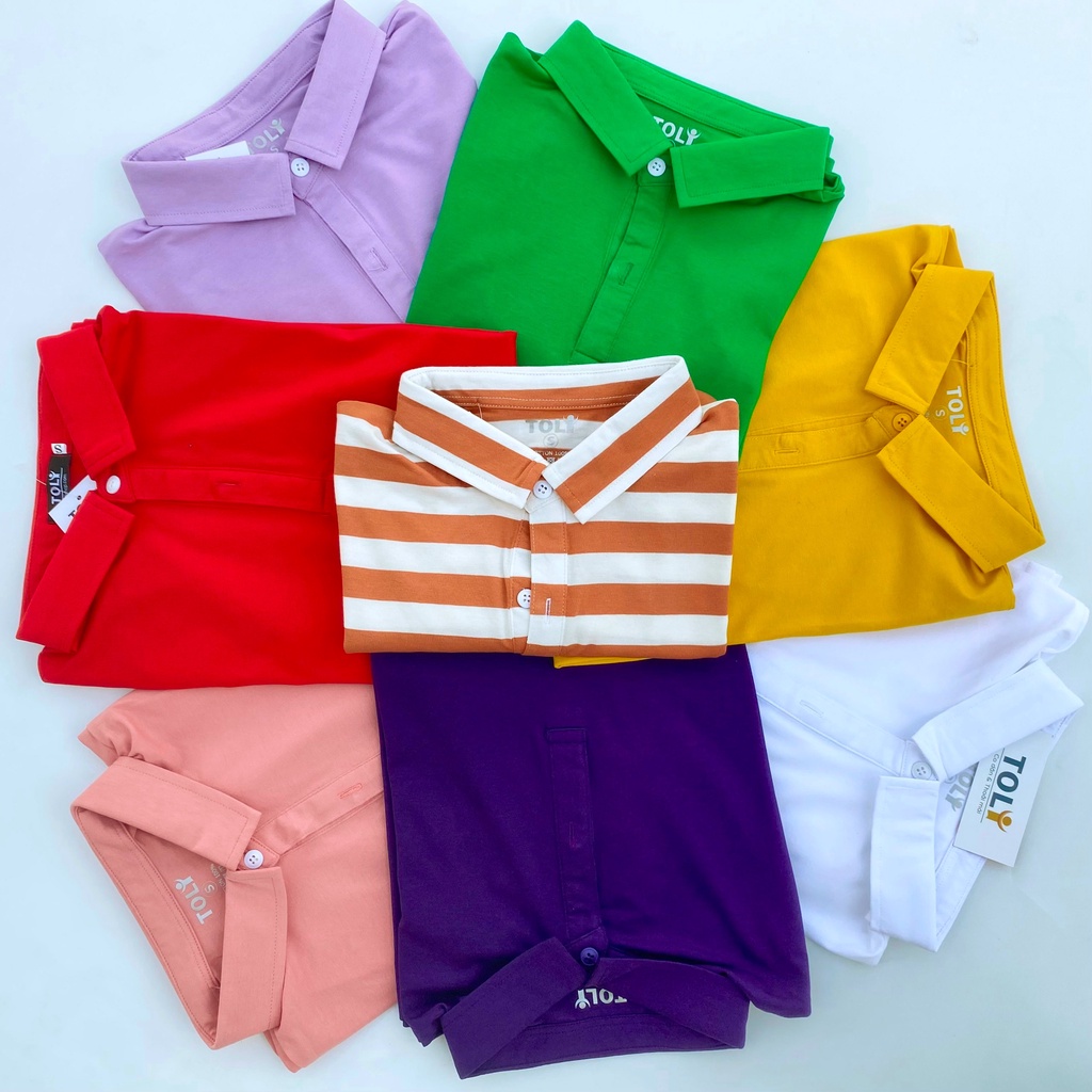 Áo thun nữ Cổ Sơ Mi (Cổ trụ) TOLI, chất cotton 4 chiều mềm mịn, co dãn Màu Đen