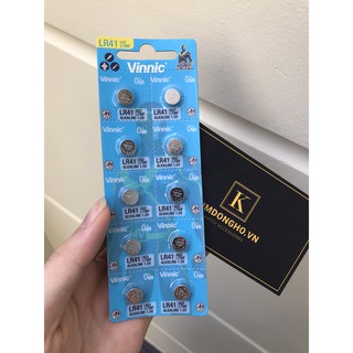Vỉ 10 viên pin cúc áo 1.5v LR41 192 VINNIC AG3 LR41 392A L736F V3GA pin đồng hồ