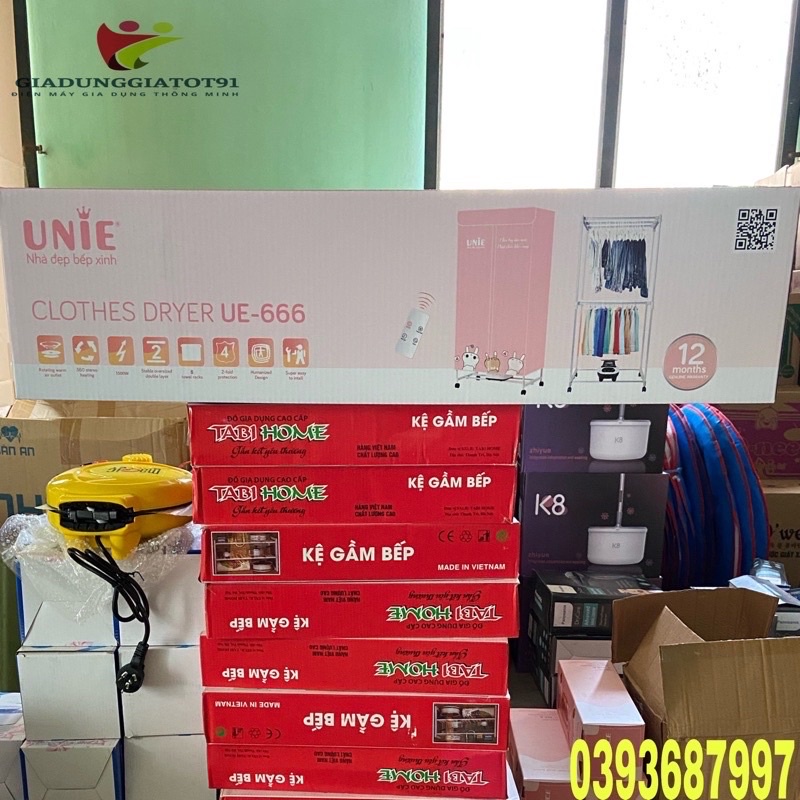 MÁY SẤY QUẦN ÁO 2 TẦNG UNIE 666 CÔNG SUẤT KHOẺ LÀM KHÔ NHANH QUẦN ÁO, GIẦY, BI TẤT