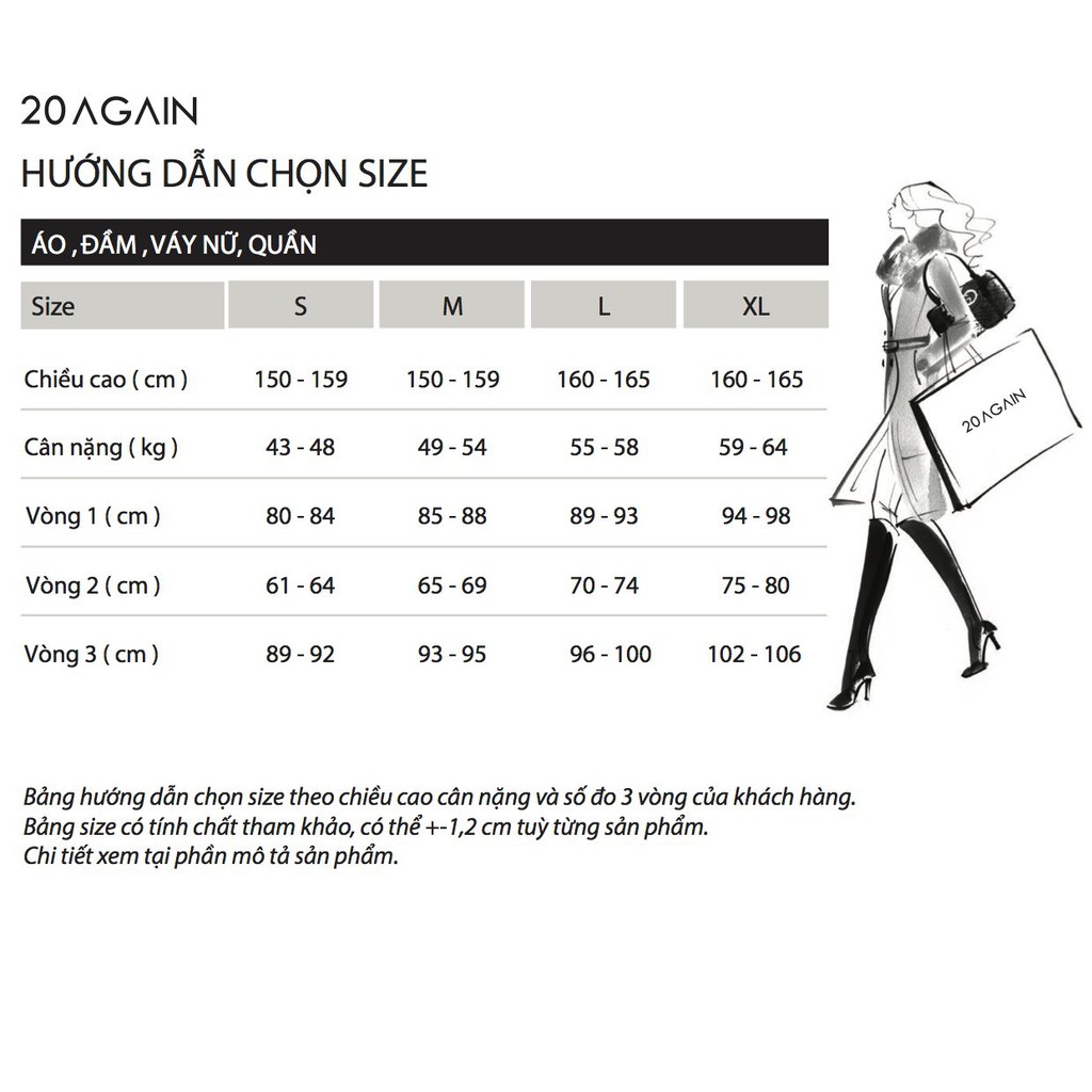 Chân váy ngắn nữ 20AGAIN ( 3 MÀU) đủ size, dáng A Tà Bung Cạp Liền JAW0838