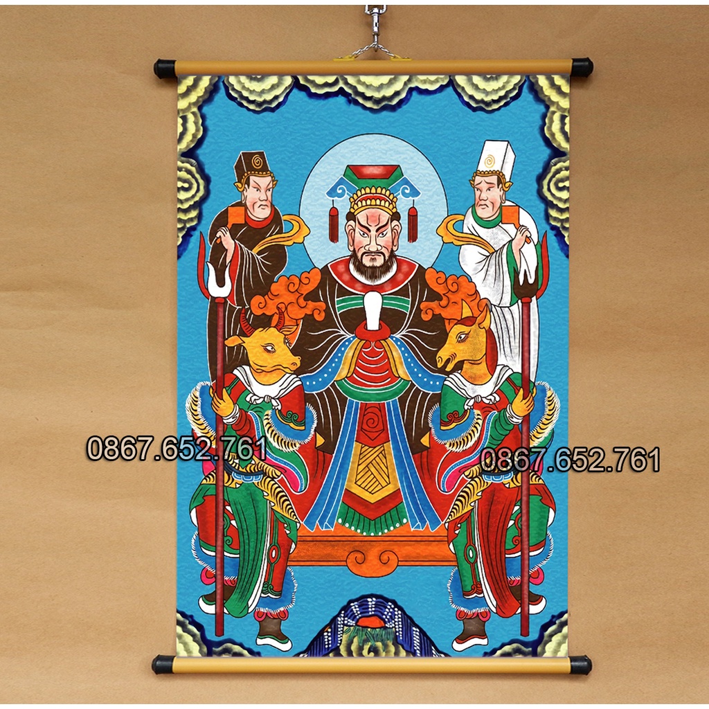 Tranh Diêm Vương 40x60cm bằng vải cao cấp dày dặn