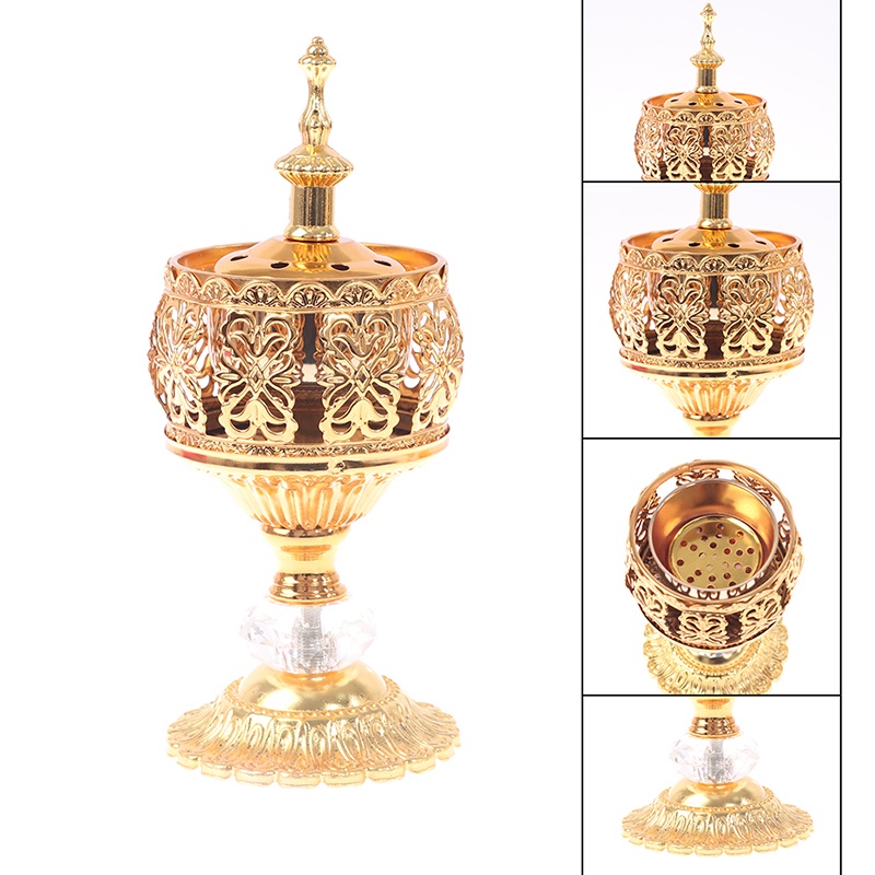 Đế đốt trầm hương bằng kim loại phối ren sáng tạo phong cách châu Âu mới cao cấp