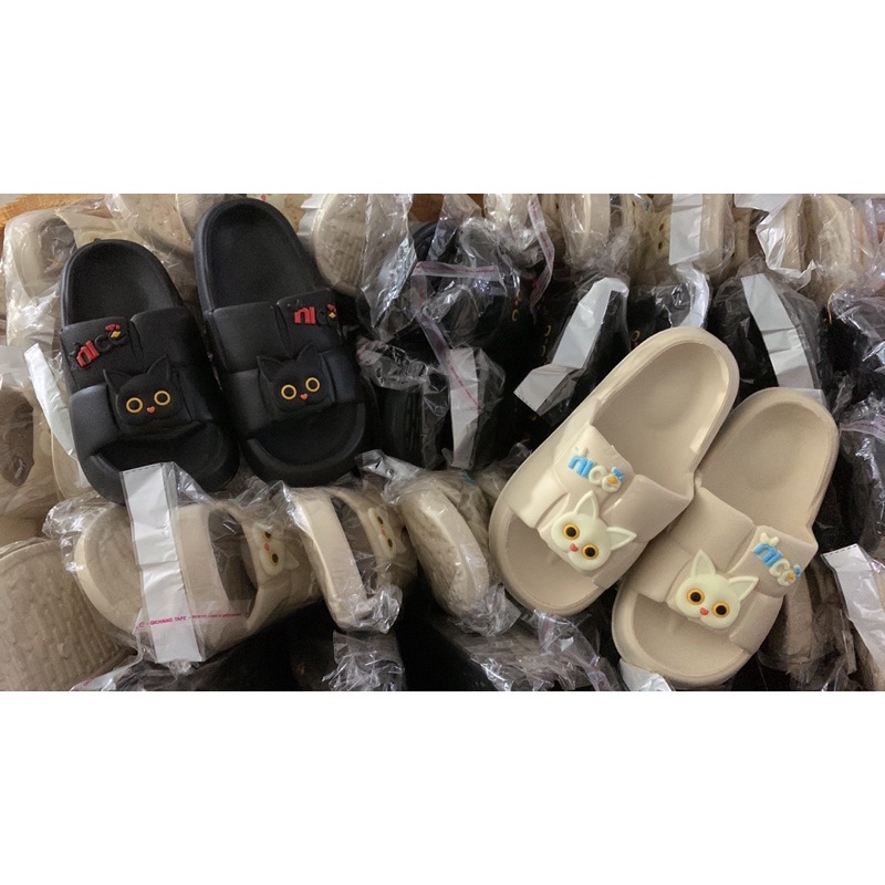 Dép bánh mì nữ quai ngang MEO bản cao cấp - Dép ulzzang êm chân phong cách Hàn Quốc