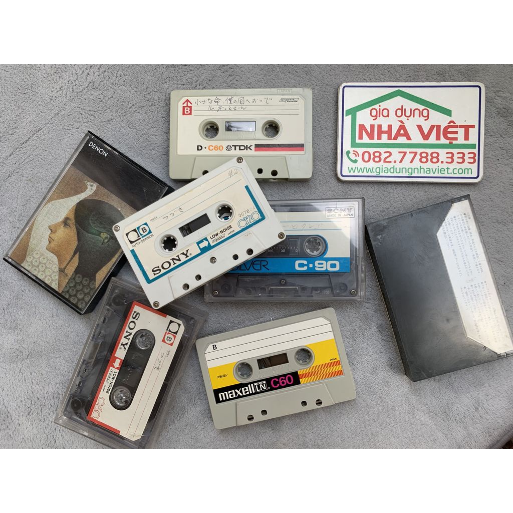 Băng cassette nội địa Nhật Bản cát sét ghi âm nghe nhạc Sony Maxell TDK...