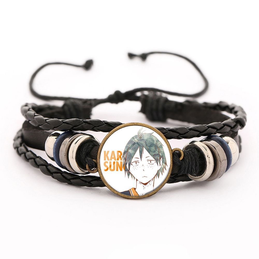 Vòng tay da lộn in hình HAIKYUU!! VUA BÓNG CHUYỀN tiện lợi anime chibi xinh xắn thời trang