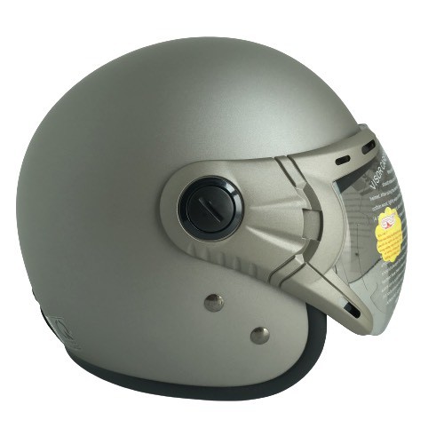 Mũ bảo hiểm trùm 3/4 đầu kính chống lóa cao cấp - GRS A368K Xám nhám - Vòng đầu 56-58cm - Bảo hành 12 tháng