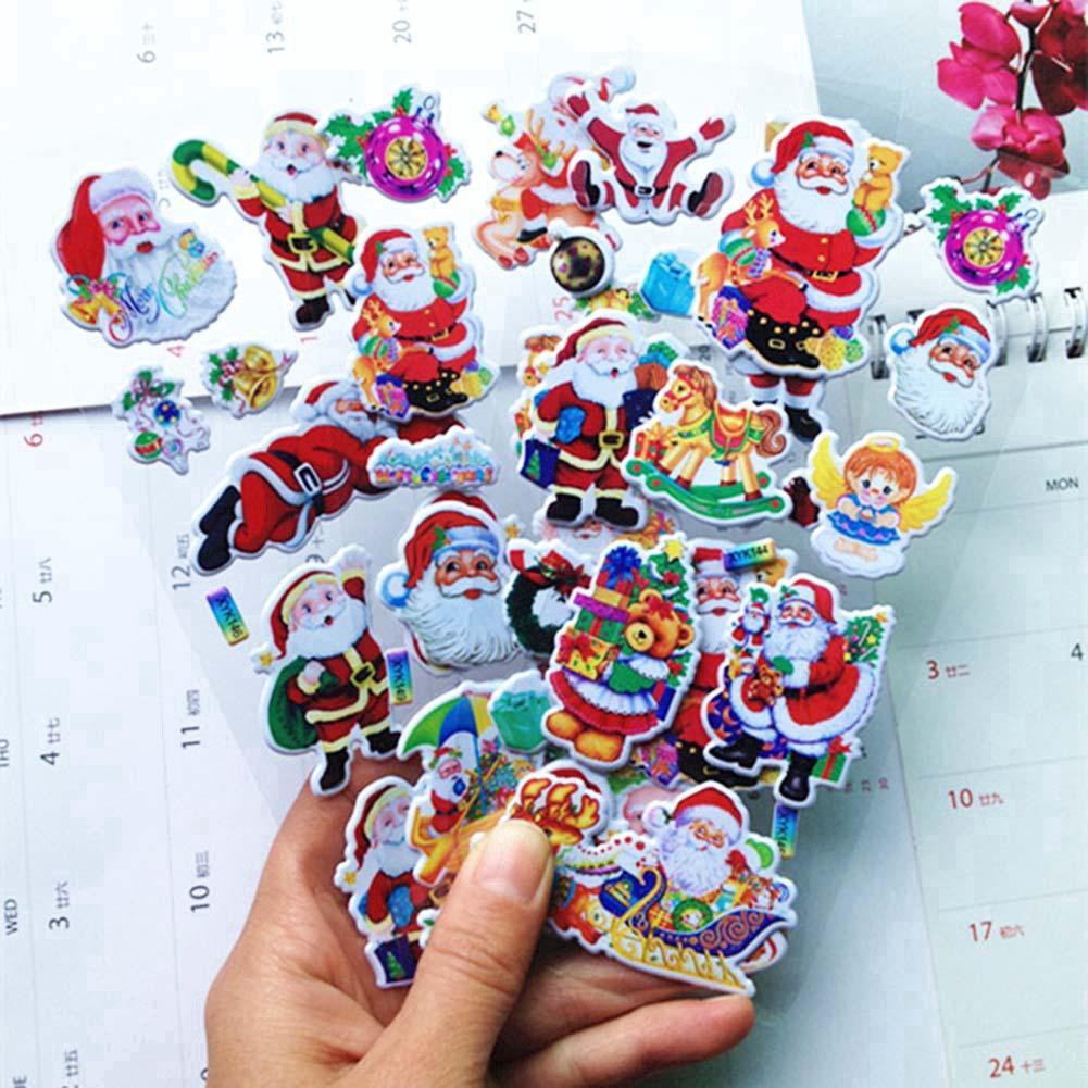 Gift Kids Teacher Kawaii Santa Bubble Claus Sticker F5k3