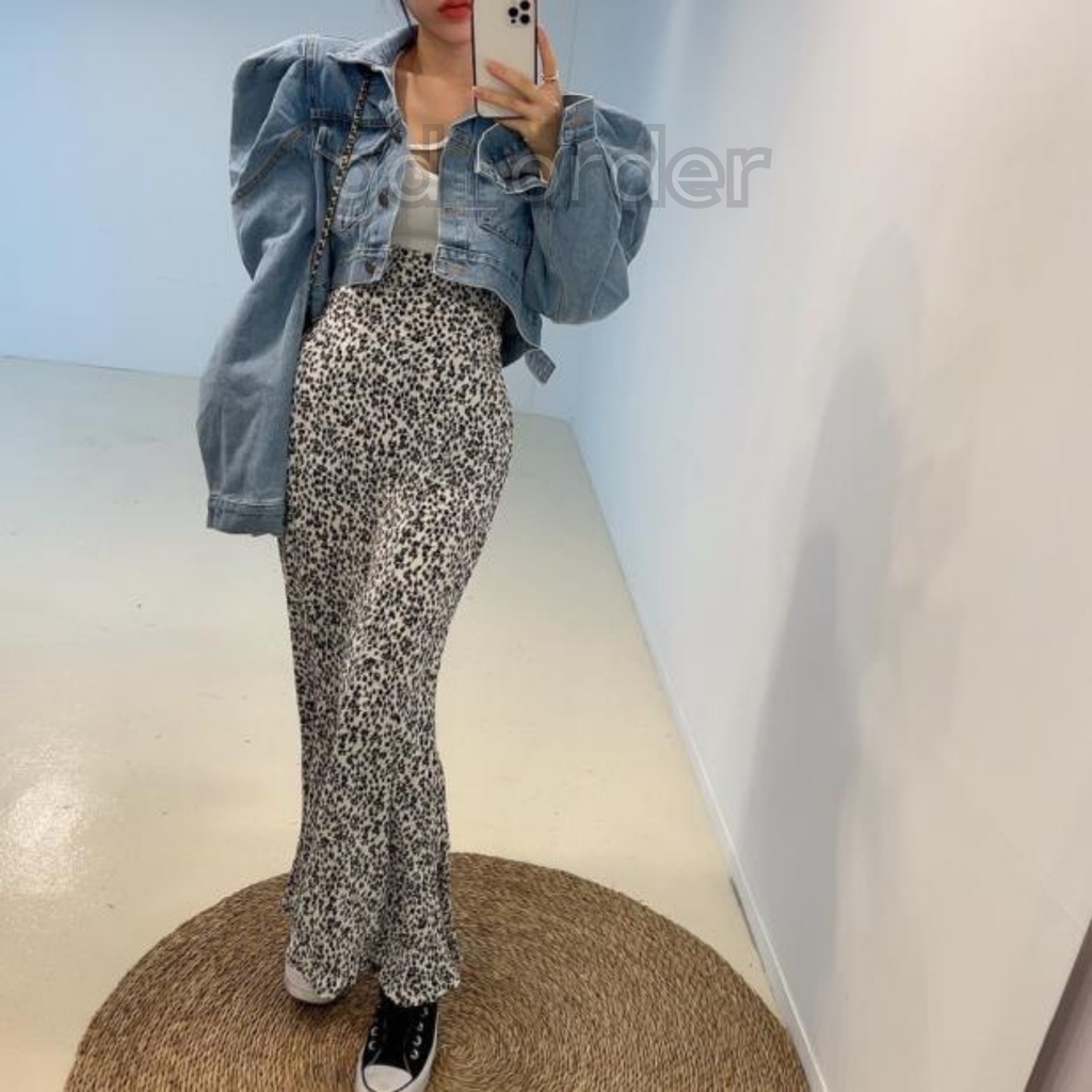 K40|Áo khoác jeans nữ dáng ngắn croptop cá tính màu xanh denim GD Official