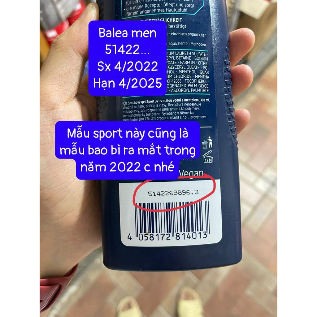 Sữa tắm gội 3 in 1 BALEA & NIVEA MEN