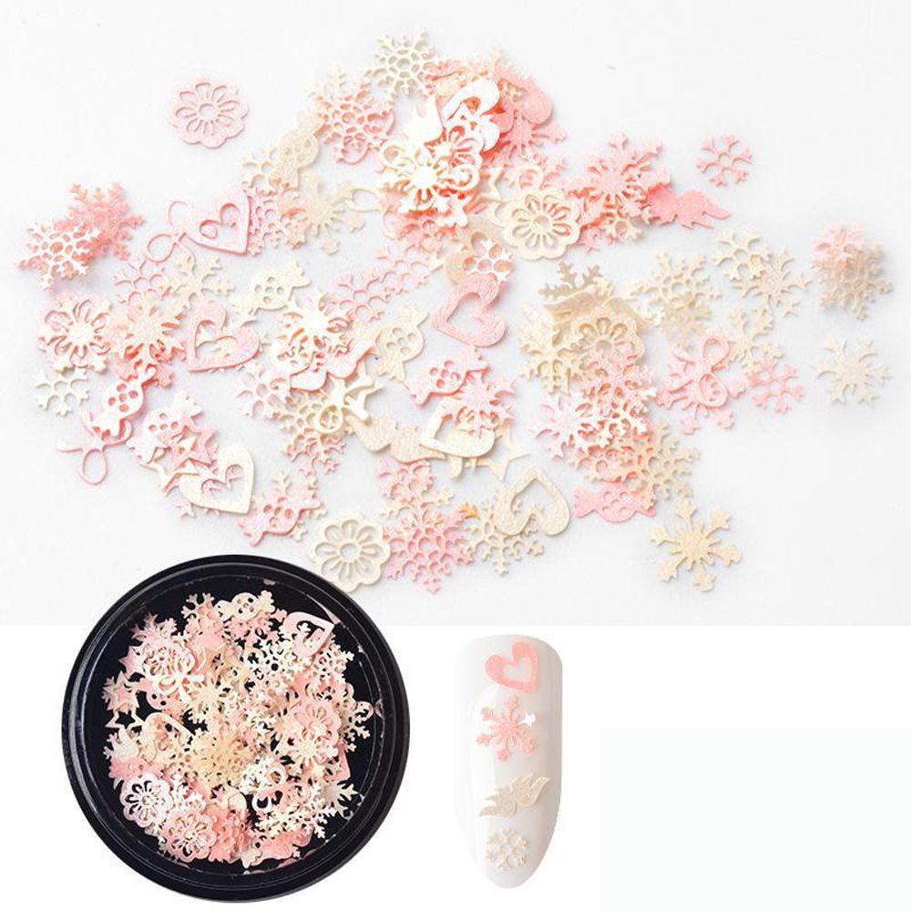 Hộp Sequin Lấp Lánh Họa Tiết Giáng Sinh 3D Nhiều Màu Sắc Dùng Trang Trí Móng Nghệ Thuật DIY