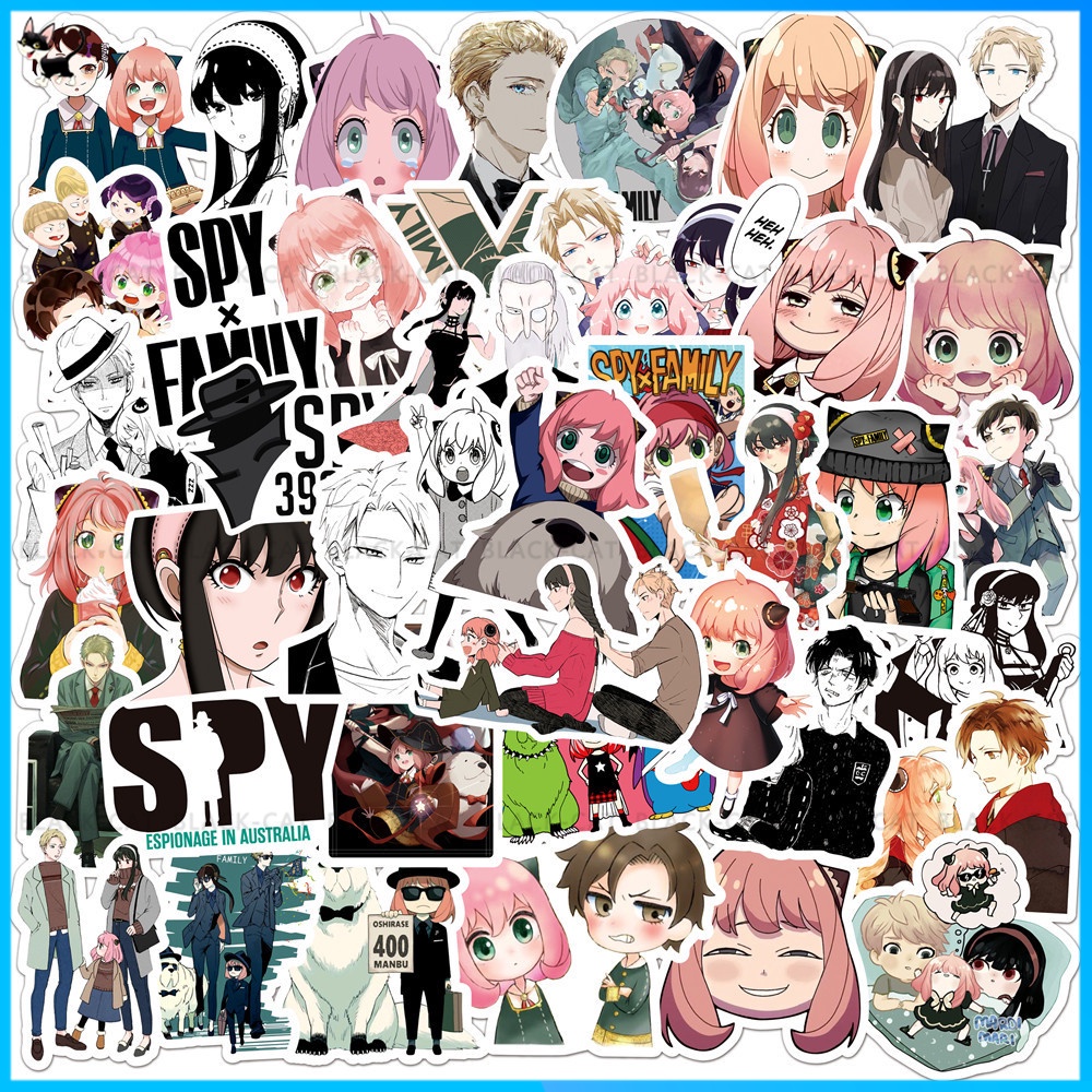 Bộ 50 Miếng Dán Chống Thấm Nước Hình Nhân Vật Anime One Piece Naruto Trang Trí Vali Laptop