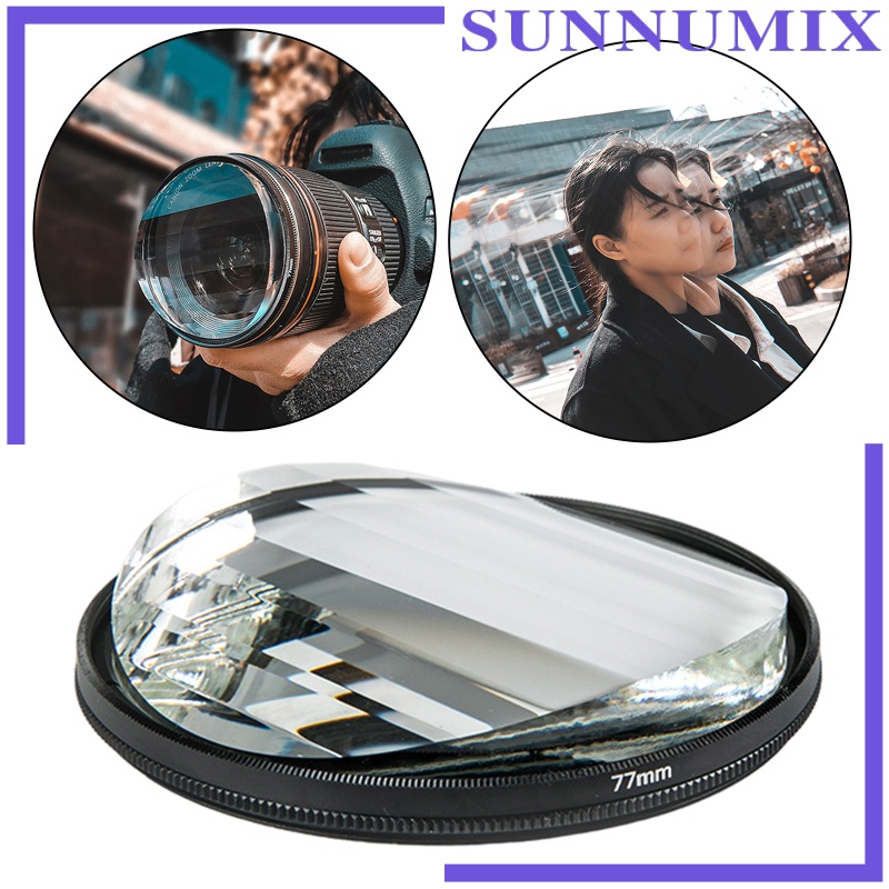 [SUNNIMIX] 77mm Kaleidoscope Prism Camera Glass Filter SLR photography Prop Accessories