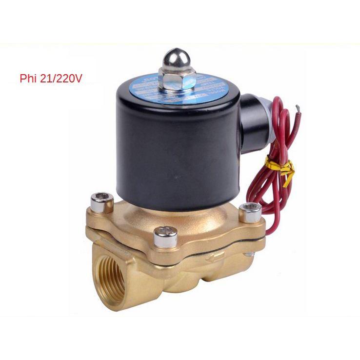 Van điện từ phi 21mm, 220V Kim loại