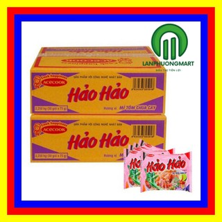 THÙNG MÌ TÔM HẢO HẢO TÔM CHUA CAY 30 GÓI