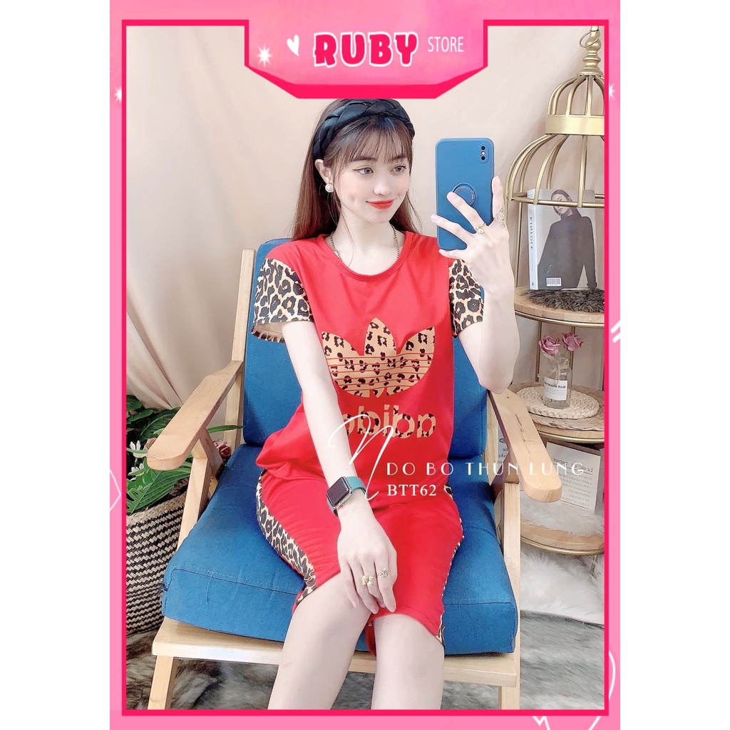 Đồ bộ nữ mặc nhà chất thun mềm mịn mát in hình hoạt hinhf dễ thương BTT62