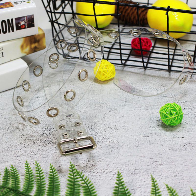 Thắt Lưng Nhựa Trong Suốt Phối Khóa Kim Loại Thời Trang Cho Nữ