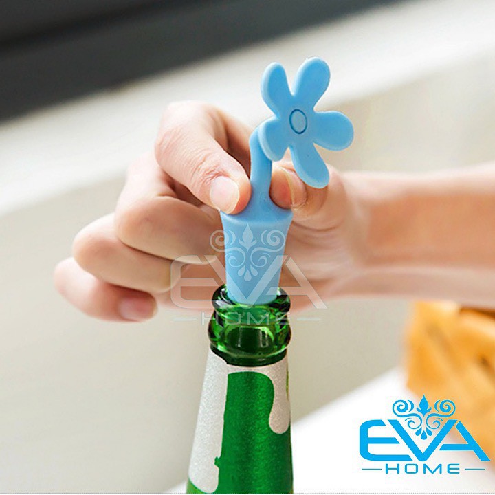 Set 2 Nút Đậy Chai Silicone Flower Bottle Cover