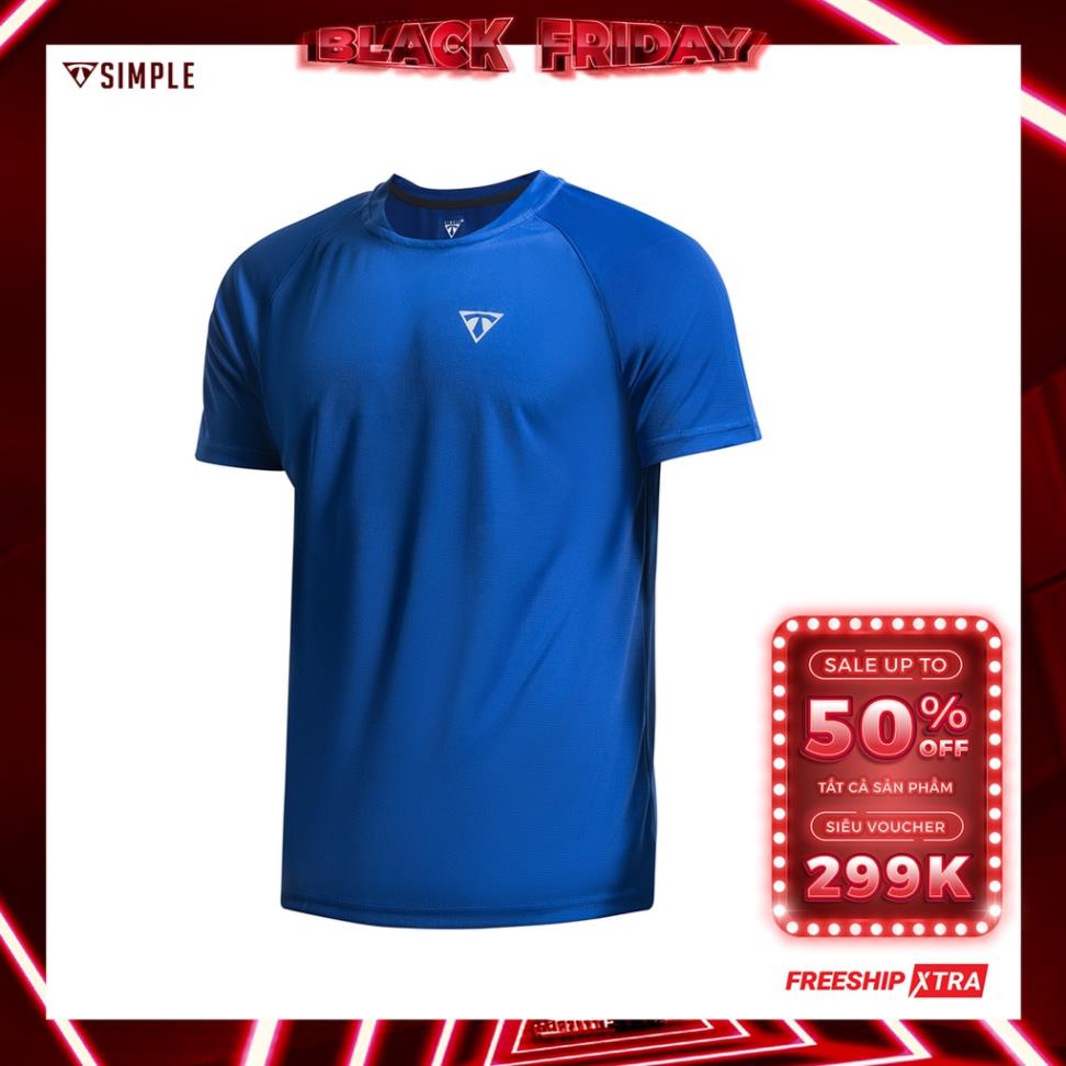 SALE Áo Thể Thao Nam TSIMPLE cổ tròn tay ngắn tập gym vải thun lạnh thoáng mát co giãn chuẩn form AHRBC