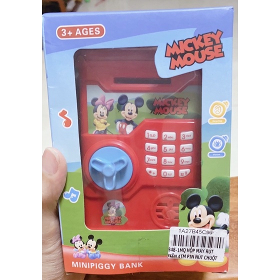 Đồ chơi máy rút tiền atm (dùng pin) chuột mickey, công chúa elsa