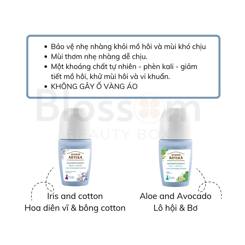 Lăn khử mùi Nước hoa khô APTEKA Green pharmacy - Hiệu thuốc xanh Nga | BigBuy360 - bigbuy360.vn