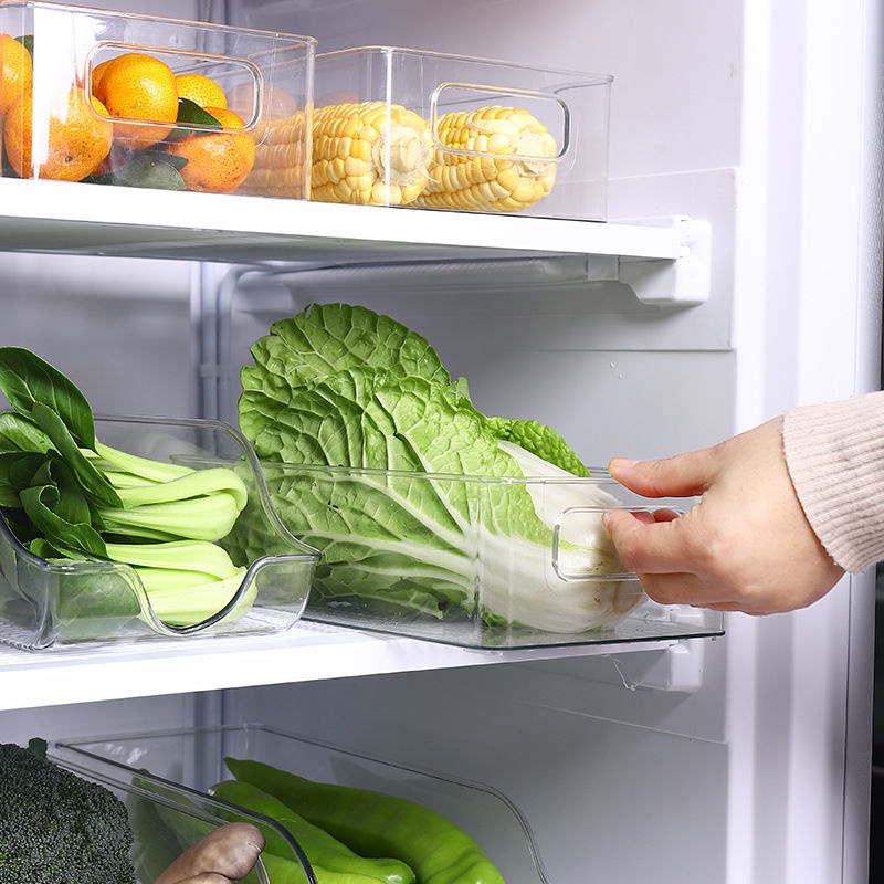 Hộp Bảo Quản Trong Suốt Hộp Lưu Trữ Mỹ Phẩm Hộp Lưu Trữ Tủ Lạnh Hộp Bảo Quản Rau Và Trái Cây Có Thể Xếp Chồng Lên Nhau