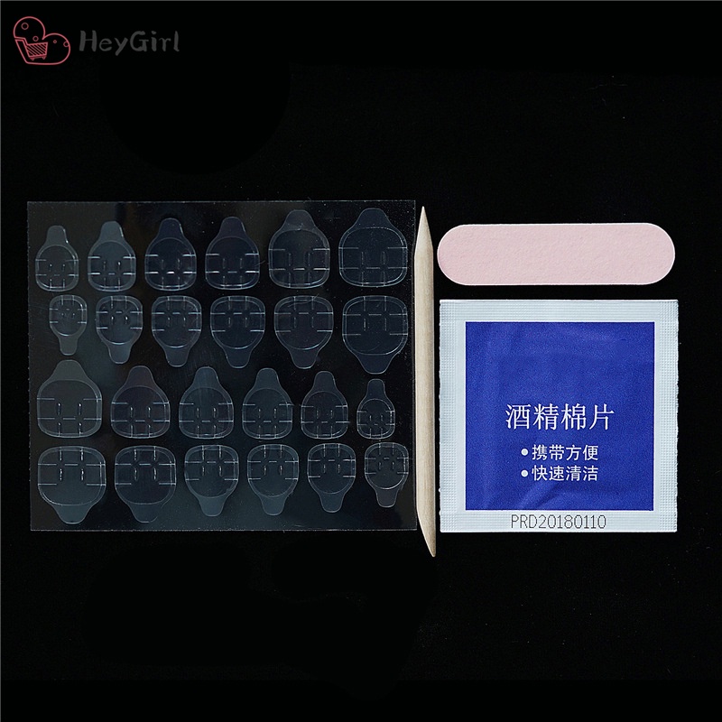 Miếng keo dán móng giả bằng silicon trong suốt, loại 12 miếng dán, siêu mỏng, chống thấm nước hiệu quả