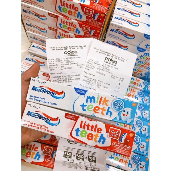 Kem đánh răng Macleans cho bé đủ loại