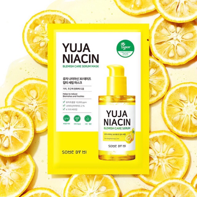 Lẻ Miếng Mặt Nạ Dưỡng Trắng Da Some By Mi Yuja Niacin Mask 25g