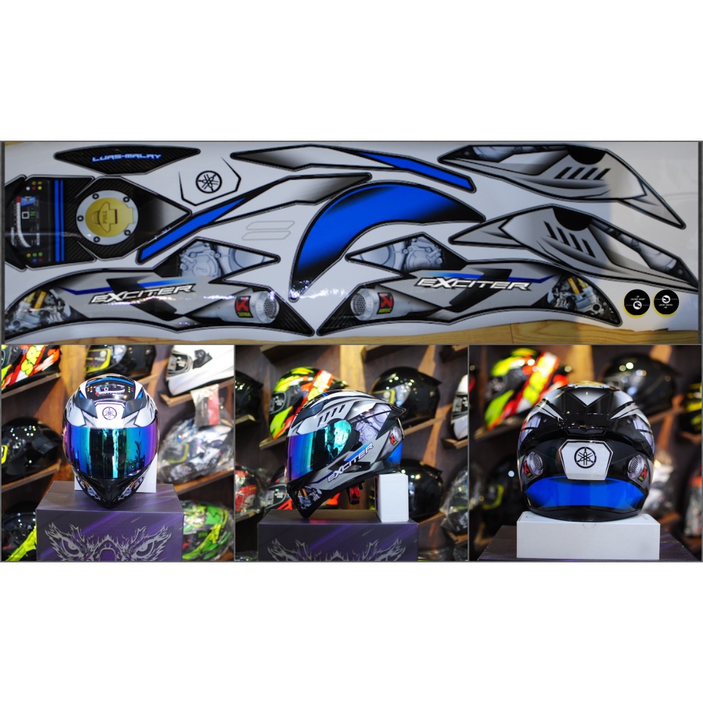 Tem Yamaha Exciter dán mũ bảo hiểm Fullface