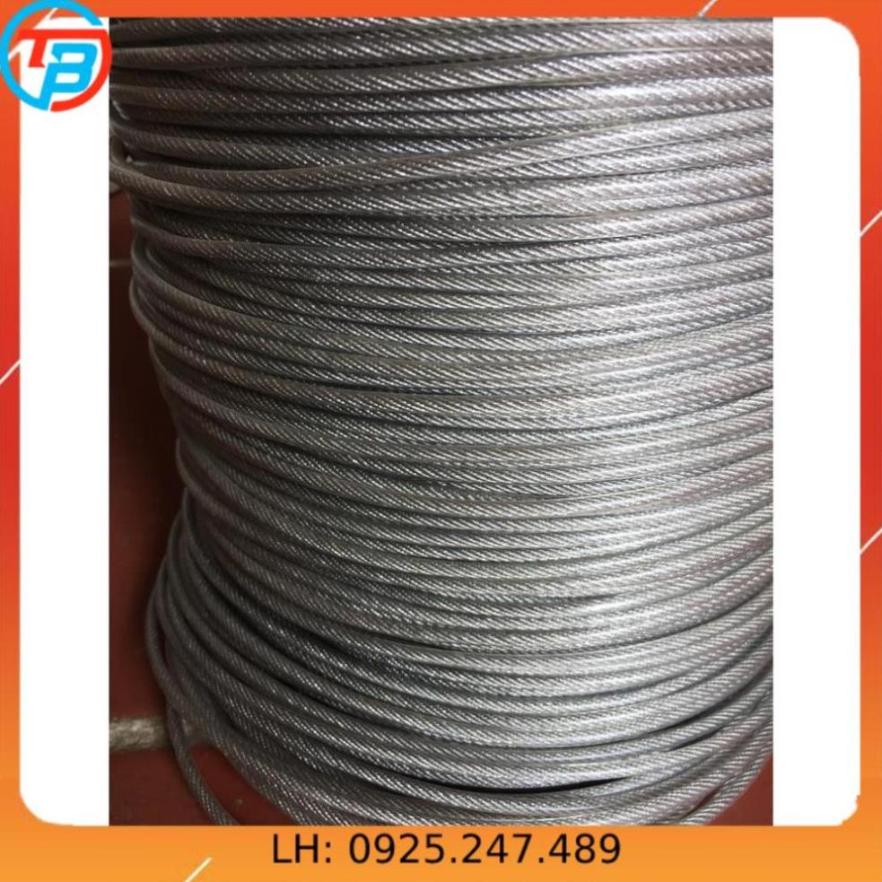 Dây cáp bọc nhựa 5mm làm dây phơi set 1m, chằng chống giằng kéo cột, buộc đồ, cột đồ