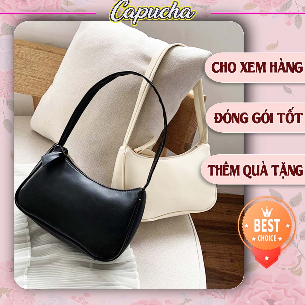 Túi xách nữ đeo vai dáng basic chất mềm mịn tự nhiên Capucha T14