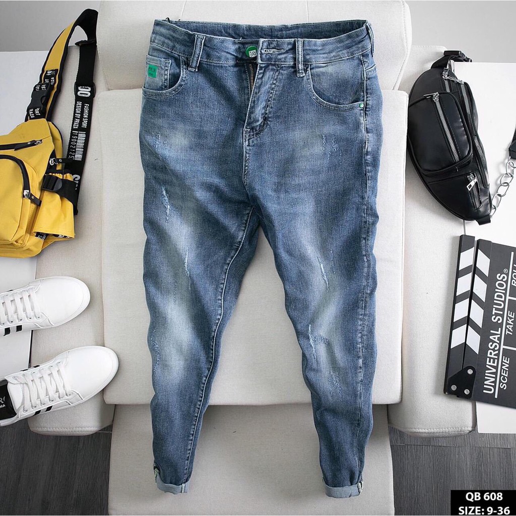 Quần Jean Nam Rách Gối Màu Đen 🔵 𝐅𝐑𝐄𝐄 𝐒𝐇𝐈𝐏 🔵 Quần Bò Nam Co Giãn Thời Trang Hpfashion - Qjnhp09 | BigBuy360 - bigbuy360.vn