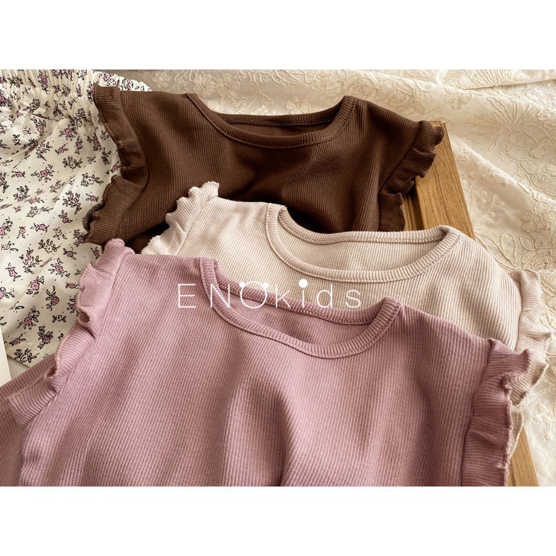Áo Thun Cotton Tay Ngắn Co Giãn Phong Cách Hàn Quốc Nhật Bản Thời Trang Mùa Hè Dành Cho Bé Gái 22