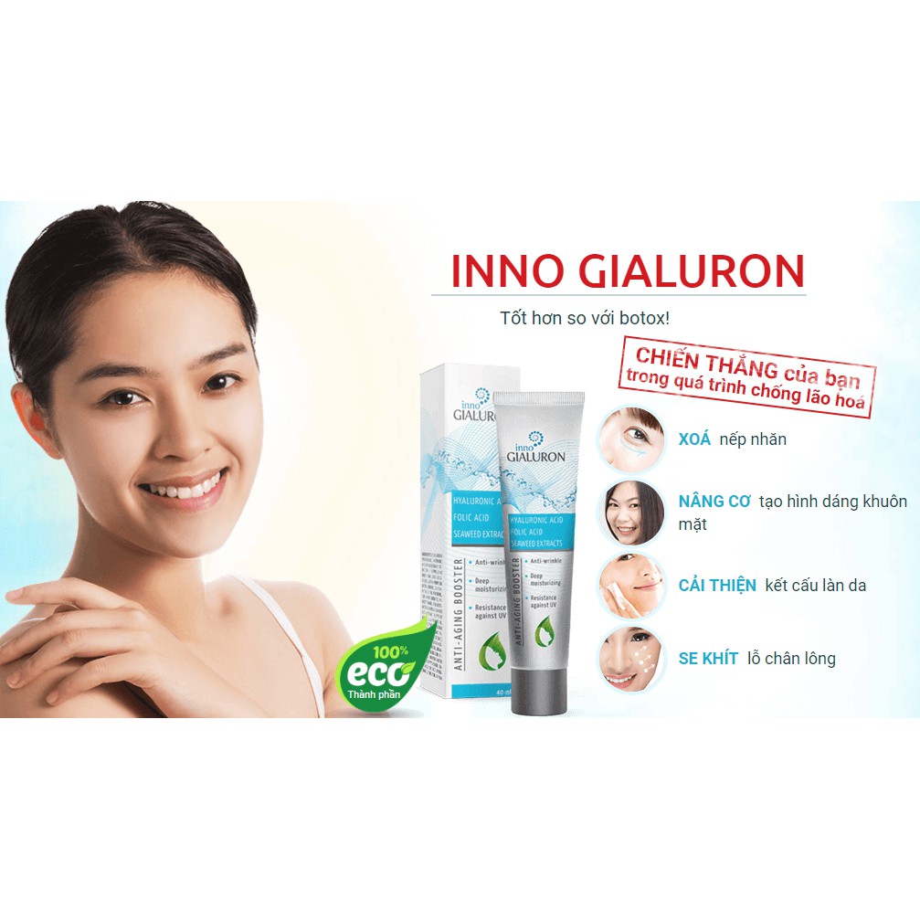 Huyết thanh Inno Gialuron căng mịn da, dưỡng ẩm, chống lão hoá