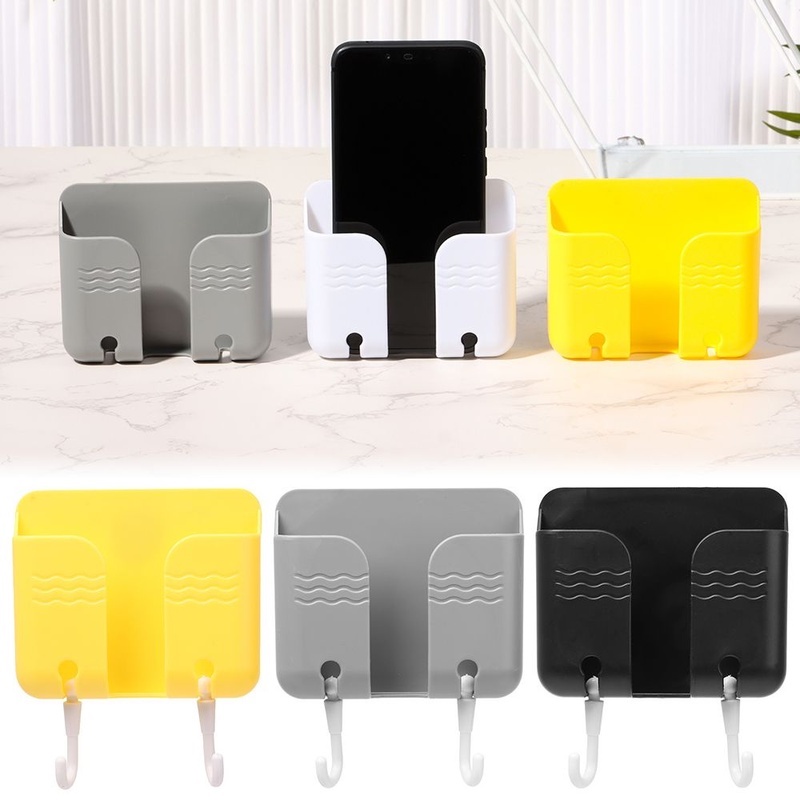 Hộp đựng điều khiển từ xa/điện thoại gắn tường đa năng không cần khoan lỗ