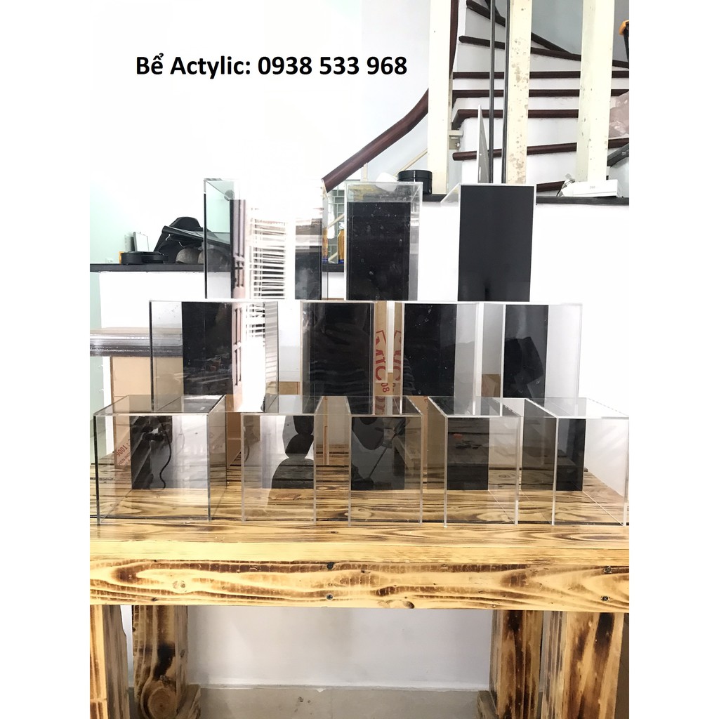 Bể acrylic 15x10x15, Siêu trong, siêu nhẹ hồ mika phù hợp cho nuôi cá, cây thủy sinh.Dùng kèm theo đèn, bơm, lọc
