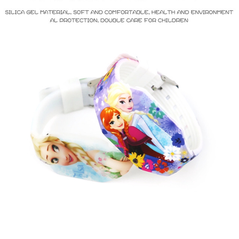 Luminous Frozen Princess Cartoon Watches For Girls LED Kids Student  Electronic