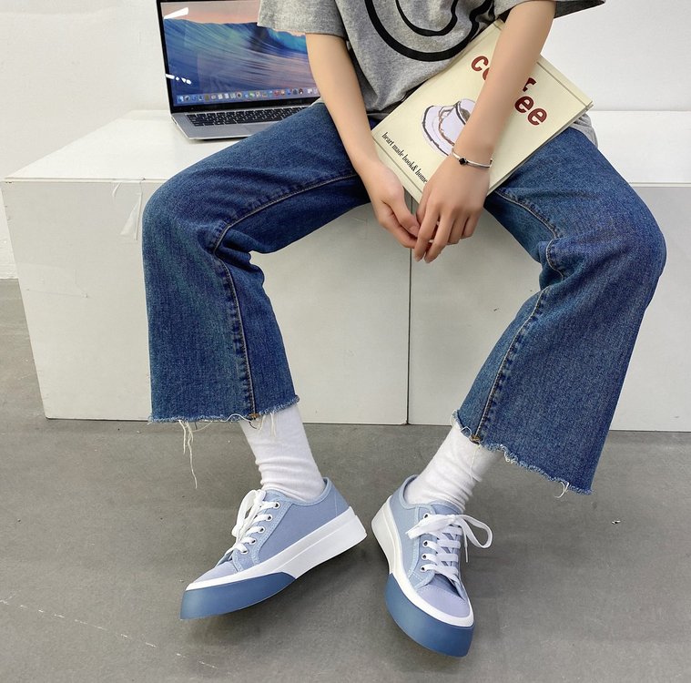 Giày Thể Thao Vải Canvas Đế Thấp Buộc Dây Trẻ Trung Hợp Thời Trang Cho Nữ | BigBuy360 - bigbuy360.vn