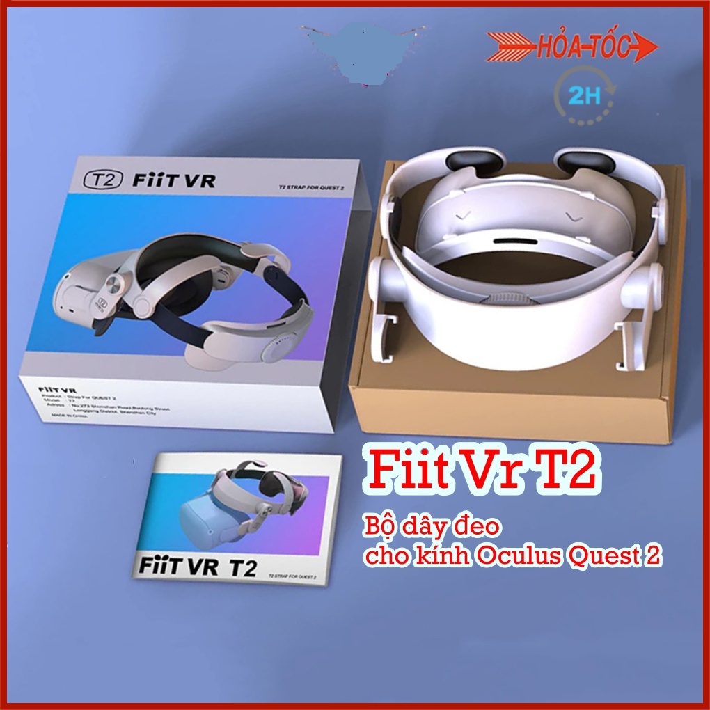 Dây Đeo Đầu Cho Kính Thực Tế Ảo Oculus Quest 2 / T2 Power Vineteam Thoải Mái Có Thể Điều Chỉnh