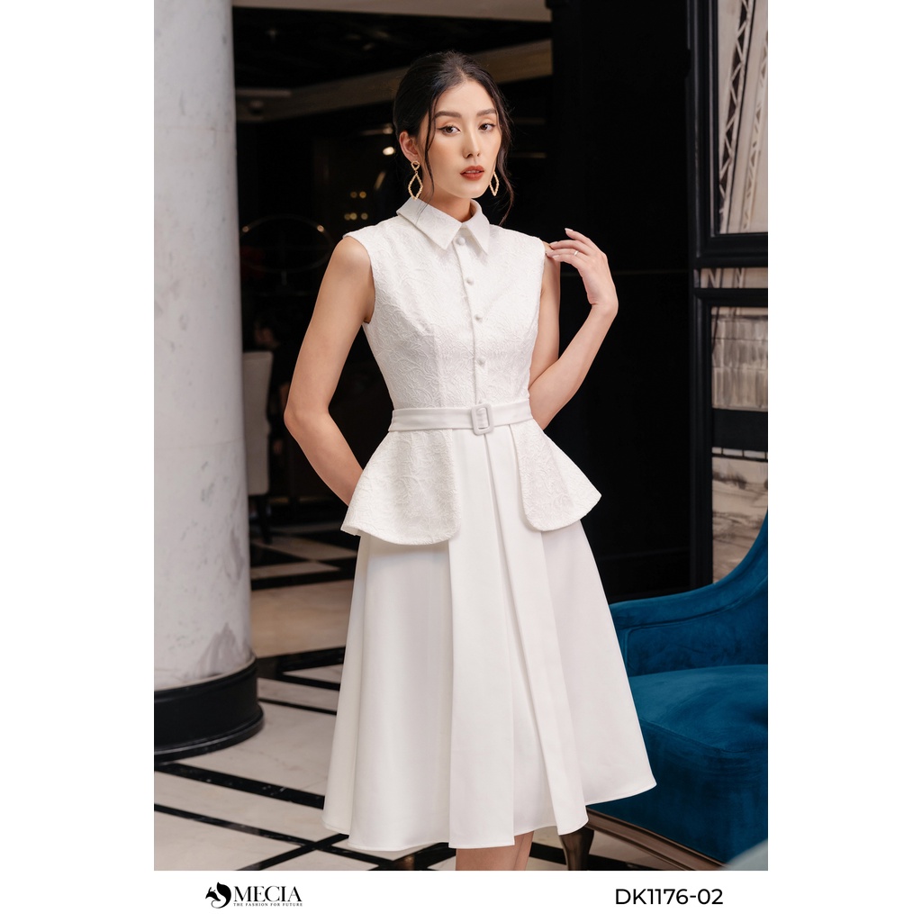 Đầm MECIA DK1176-02 Đầm phủ ren peplum