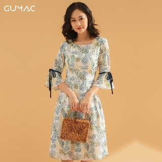 Đầm hoa cổ thuyền DA741 GUMAC