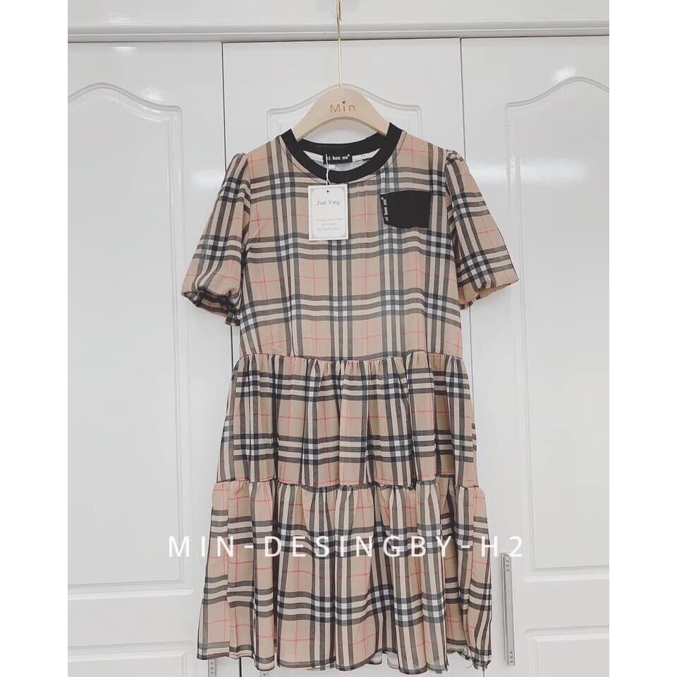 VÁy babydoll kẻ siêu hót