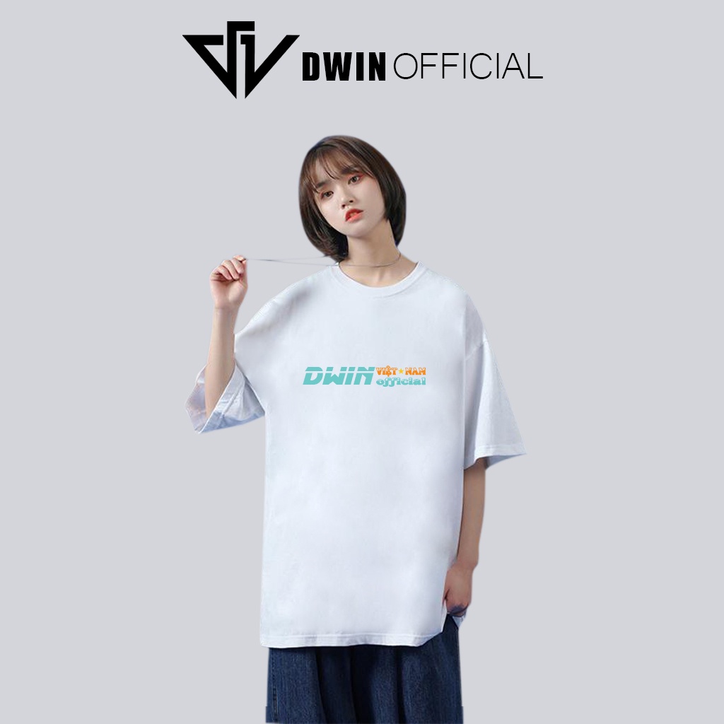 Áo thun VIỆT NAM unisex thời trang Dwin basic tee phông trơn nam nữ tay lỡ oversize form rộng