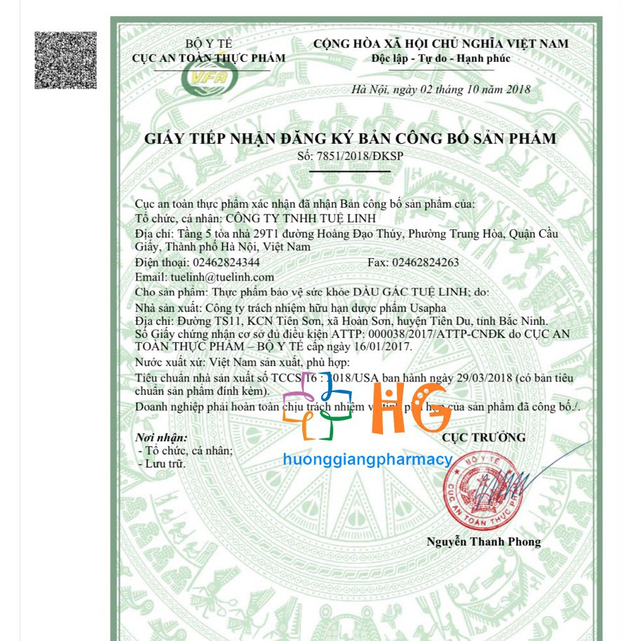 [CHÍNH HÃNG] Dầu gấc Tuệ Linh - Giúp sáng mắt đẹp da - Lọ nhỏ 60 viên, lọ lớn 100 viên - Pharmacy TH Store | Thế Giới Skin Care