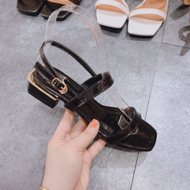 Dép sandal bệt sang chảnh gót 2cm Mã S77