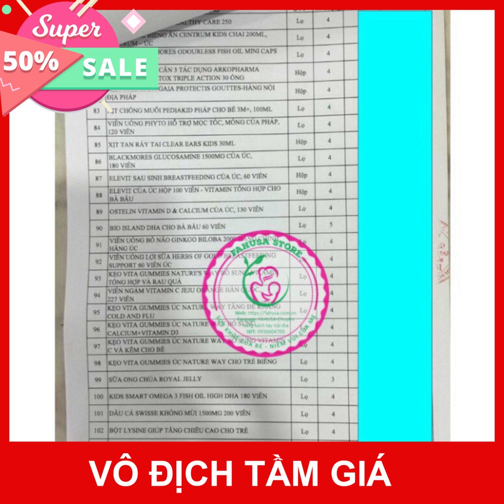 VÔ DỊCH TẦM GIÁ [SALES SỐC] ELEVIT CỦA ÚC HỘP 100 VIÊN - VITAMIN TỔNG HỢP CHO BÀ BẦU-MẪU MỚI VÔ DỊCH TẦM GIÁ