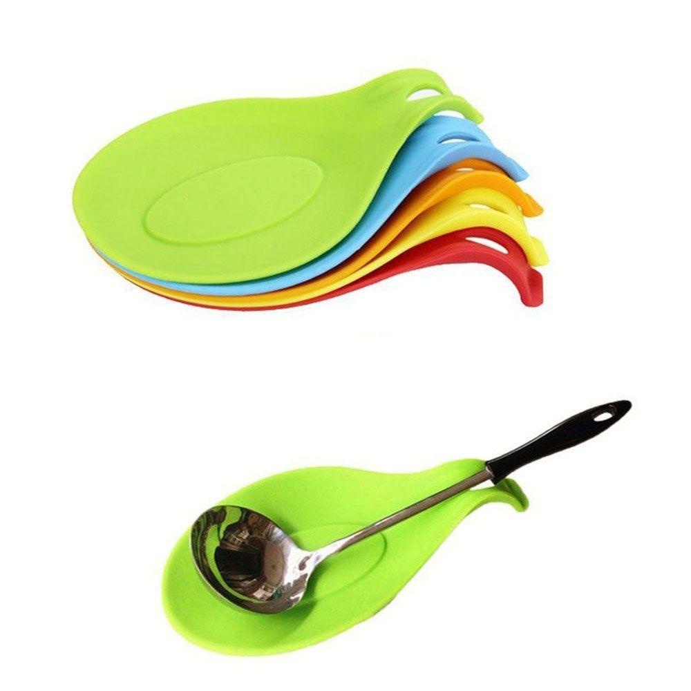 Tấm Lót Muỗng / Ly Thủy Tinh Bằng Silicone Cách Nhiệt Tiện Dụng Cho Nhà Bếp