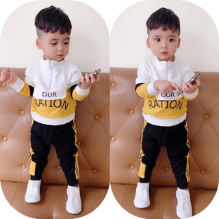 Bộ thể thao nỉ da cá cho bé cực chất