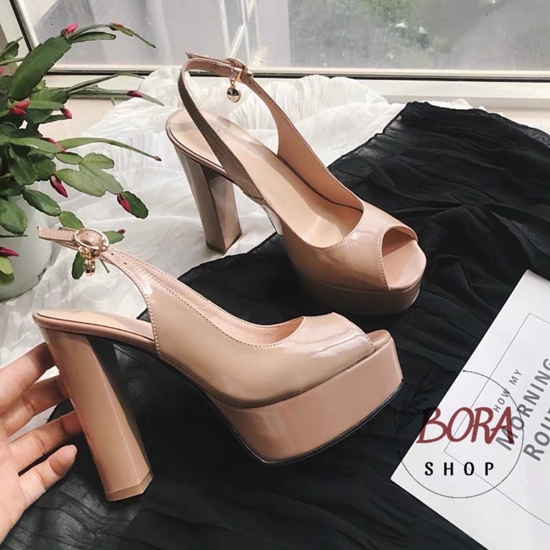Giày cao gót nữ cao cấp Ulzzang Hàn Quốc BORA SHOP hở mũi order