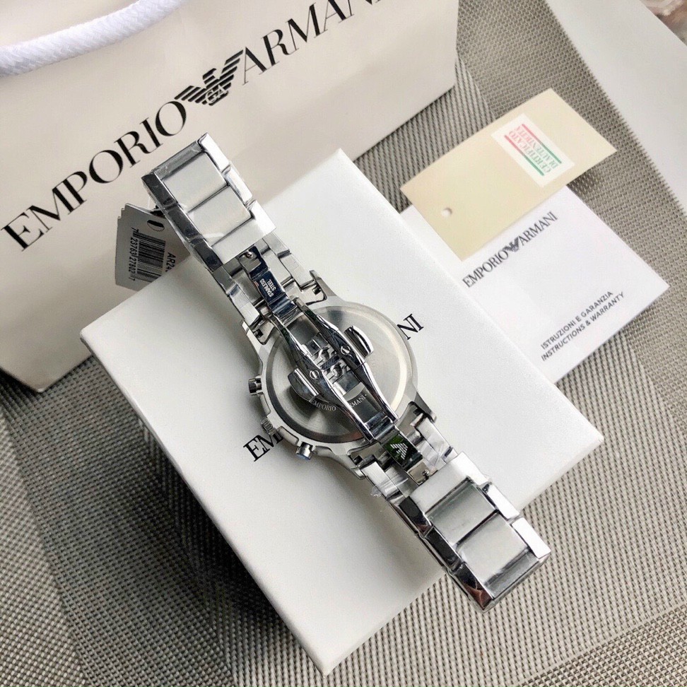 Đồng Hồ Nam Armani AR2448 Mặt Xanh Chronograph Classic Dây Thép Size 42mm